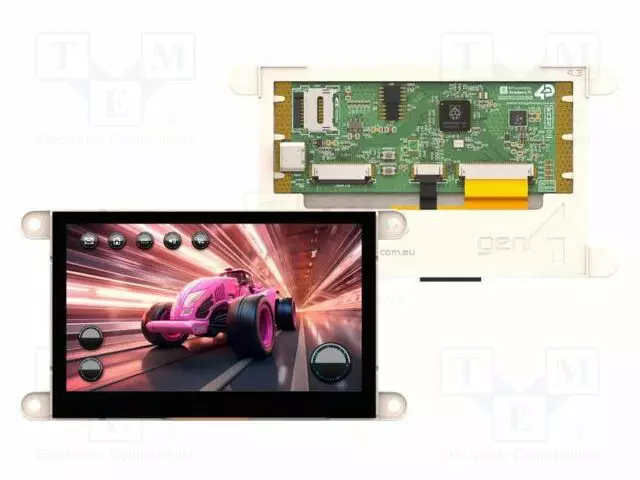 TFT NÄYTTÖ - 4,3" - 800X480 - 520BSRAM,8MBPSRAM,16MBFLASH - 540CD/M2 - Älykkäät näytöt - GEN4-RP2350-43CT - 1