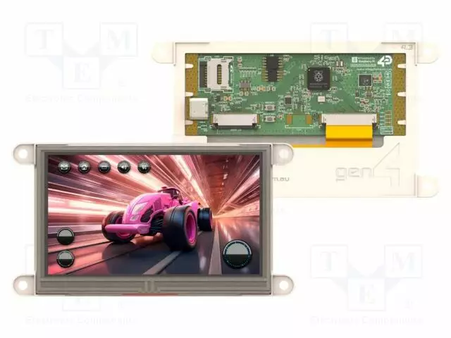 TFT NÄYTTÖ - 4,3" - 800X480 - 520BSRAM,8MBPSRAM,16MBFLASH - 510CD/M2 - Älykkäät näytöt - GEN4-RP2350-43T - 1