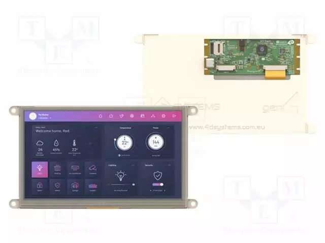 TFT NÄYTTÖ - 7" - 800X480 - 520BSRAM,8MBPSRAM,16MBFLASH - 400CD/M2 - Älykkäät näytöt - GEN4-RP2350-70T - 1