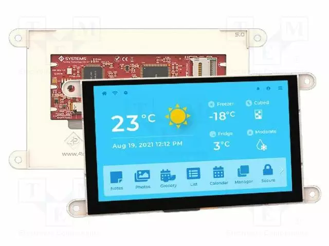 TFT NÄYTTÖ - 800X480 - 32KBRAM,192KBFLASH - KOOT: 142,8X77,9X8,2MM - Älykkäät näytöt - GEN4-ULCD-50DCT - 1