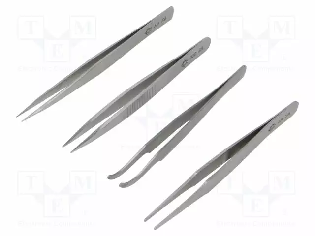 PINSETIT-SETTI - YLEISMALLINEN - 4KPL - Yleiskäyttöiset atulat ja pinsetit - PG-KIT4-2T - 1