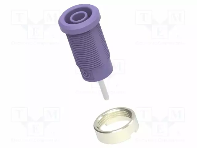 LABORATORY CONNECTOR: 4MM BANANA - SOCKET - VIOLET - NICKEL PLATED - Banaanijatkoliittimet - PJP3267-C-VT - 1
