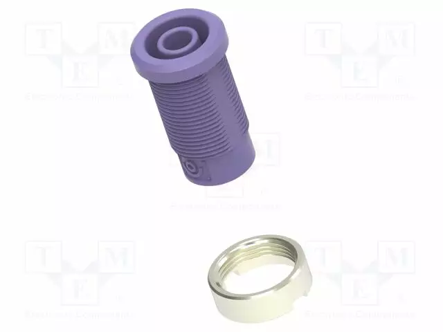 LABORATORY CONNECTOR: 4MM BANANA - SOCKET - VIOLET - M3 HOLE - Banaanijatkoliittimet - PJP3273-C-VT - 1