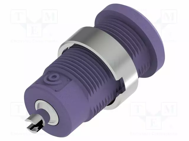 LABORATORY CONNECTOR: 4MM BANANA - SOCKET - VIOLET - SOLDEPUNAINEN - Banaanijatkoliittimet - PJP3275-C-VT - 1