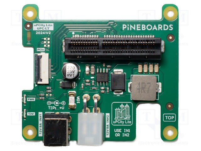 LAAJENNUSLEVY - PCIE - ADAPTERI - RASPBERRY PI 5 - 65X56,5MM - PCIE X4 - Embedded järjestelmien lisätarvikkeet - UPC-LT - 1