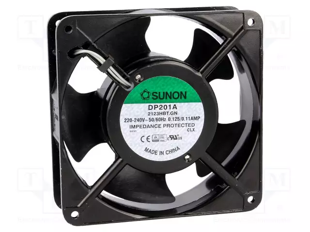 AKSIAALIPUHALLIN 230VAC - 120X120X38MM - 148M3/H(±10%) - AC 230V tuulettimet - DP201A2123HBT - 1
