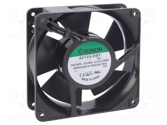 AKSIAALIPUHALLIN 230VAC - 120X120X38MM - 165M3/H(±10%) - AC 230V tuulettimet - A2123HBT - 1