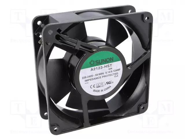 AKSIAALIPUHALLIN 230VAC - 120X120X38MM - 165M3/H(±10%) - AC 230V tuulettimet - A2123HST - 1