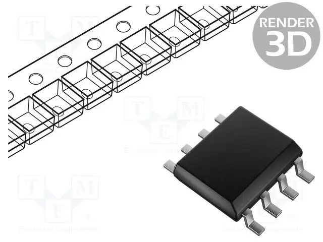 IC: EEPROM MUISTI - 1KBEEPROM - I2C - 128X8BIT - 1,8÷5,5V - 400KHZ - EEPROM sarjaliit. muistit - mikropiirit - 24AA014-IST - 1
