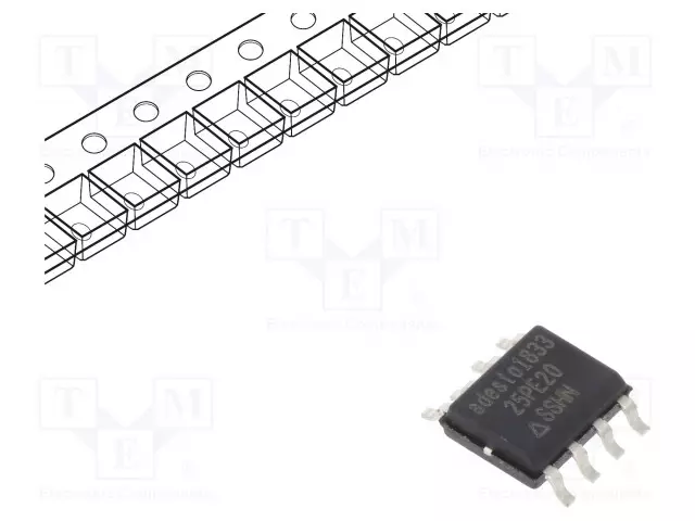 IC: FLASH MUISTI - 2MBFLASH - SPI / RAPIDS - 85MHZ - 2,3÷3,6V - SO8 - FLASH sarjaliitet. muistit - mikropiirit - AT25PE20-SSHNT - 1