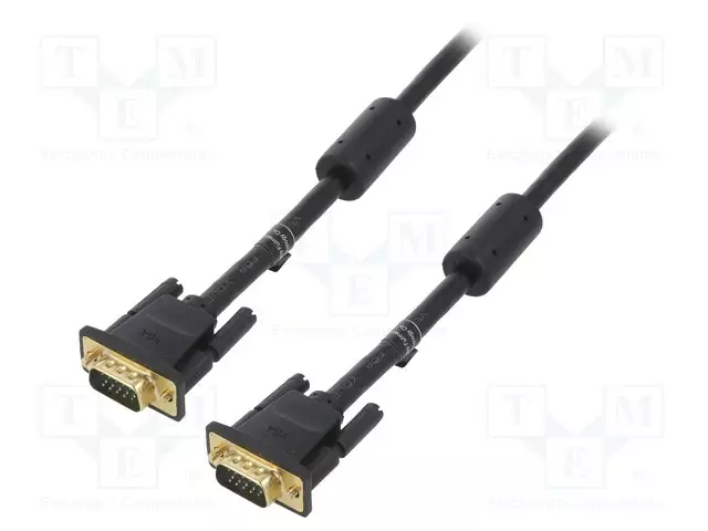 KAAPELI - D-SUB 15PIN HD-PISTOKE,MOLEMMIN PUOLIN - TUPLASUOJATTU - HDMI, DVI, DisplayPort johdot - DAEBT - 1