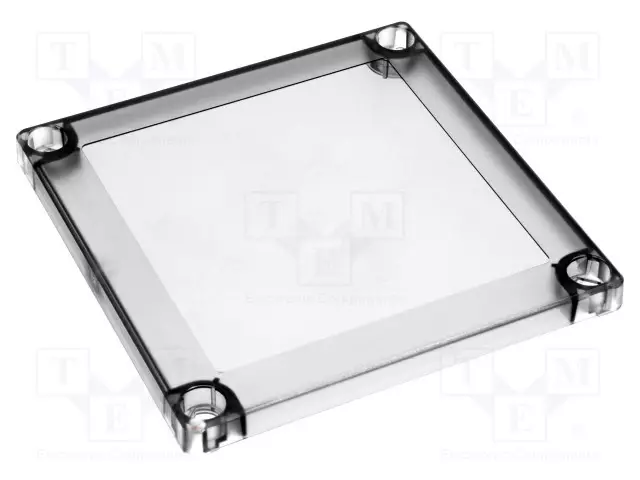 KANSI - POLYKARBONAATTI - 130X130X10MM - MNX - LÄPINÄKYVÄ - Koteloiden lisätarvikkeet - PC12510T - 1
