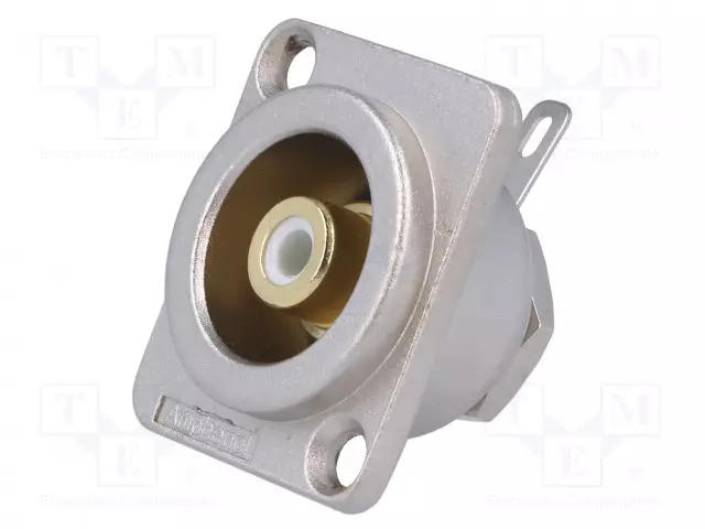 LIITIN: RCA - N LIITINAARAS - JUOTETTAVA - KULLATTU - PANEELIASENNETTAVA - RCA liittimet - ACJD-WHT - 1