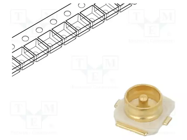 LIITIN: U.FL (IPX/AMC) - PISTORASIA - 50OHM - SMT - UROS - 6GHZ - -40÷90°C - Mikroliittimet - CONMHF1-SMD-G-T - 1