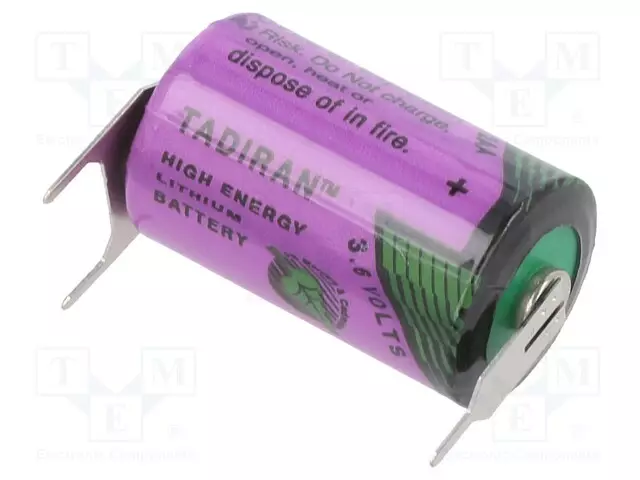 PARISTO: LITIUM- (LTC) - 1/2AA,1/2R6 - 3,6V - 1100MAH - Ø14,7X25,2MM - Alkaliparistot - SL-750PT - 1