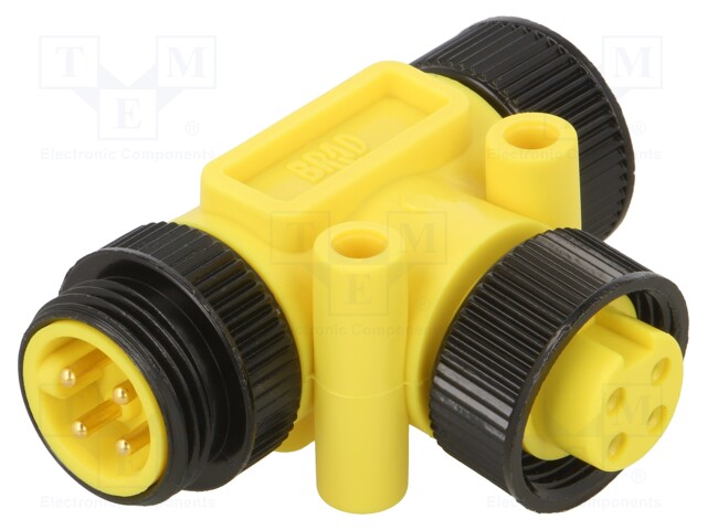 T-SOVITIN - MINI-CHANGE - PIN: 4 - T - 600V - IP67 - 10A - 7/8" liittimet - DNETAUXPT - 1