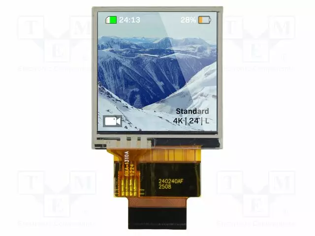 TFT NÄYTTÖ - 1,5" - 240X240 - VALAISTUS: LED - RGB - 936CD/M2 - TFT-näytöt - NHD-15-240240AF-CT - 1