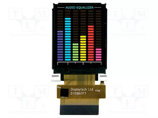 TFT NÄYTTÖ - 1,8" - 128X160 - VALAISTUS: LED - KOOT: 34X46,7MM - TFT-näytöt - DT018ATFT - 1
