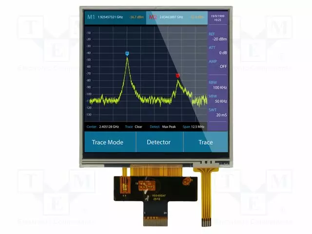 TFT NÄYTTÖ - 4" - 480X480 - VALAISTUS: LED - KOOT: 77,86X81,84X3,6MM - TFT-näytöt - NHD-40-480480AF-MT - 1