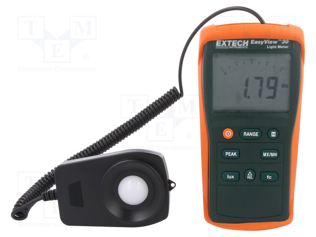 VALOTUSMITTARI - 0,01÷400KLX - 150X72X33MM - PALKKINÄYTTÖ: KYLLÄ - LUX mittarit - EA30-NIST - 1