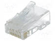 LIITIN: RJ45 - PISTOKE - PIN: 8 - CAT: 6 - 8P8C - JOHTOON - IDC,PURISTUS - RJ liittimet - RJ45W-CAT6U - 1
