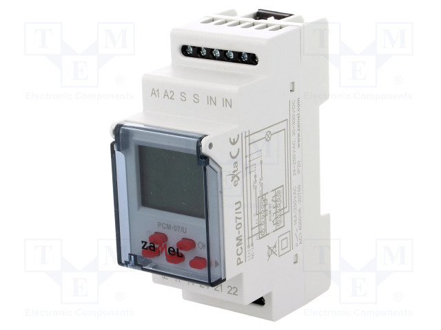 AUTOMATION MODULE: TIMER - RANGE: 0,1S÷100H - DPDT - 24÷250VAC - PCM - Aikareleet ja ajastimet - PCM-07U - 1