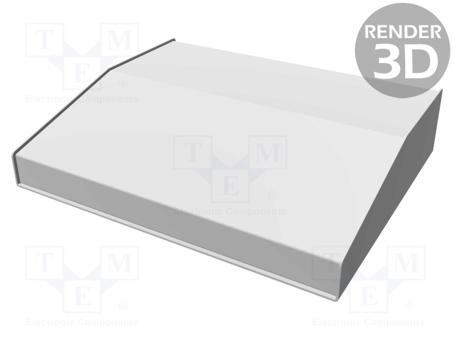 KOTELO: OHJAUSPANEELI-1456 - X: 356MM - Y: 287MM - Z: 76MM - ALUMIINI - Työpöytäkotelot - HM-1456PL3BKBU - 1