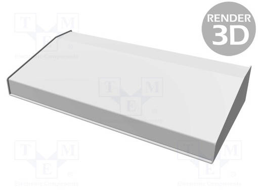 KOTELO: OHJAUSPANEELI-1456 - X: 432MM - Y: 211MM - Z: 76MM - ALUMIINI - Työpöytäkotelot - HM-1456RH3WHBU - 1