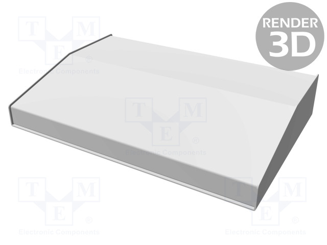 KOTELO: OHJAUSPANEELI-1456 - X: 432MM - Y: 287MM - Z: 76MM - ALUMIINI - Työpöytäkotelot - HM-1456RL3WHBU - 1