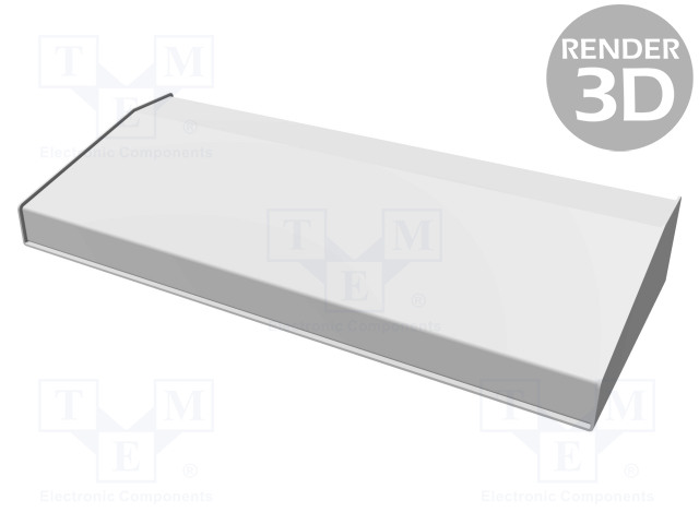 KOTELO: OHJAUSPANEELI-1456 - X: 508MM - Y: 211MM - Z: 76MM - ALUMIINI - Työpöytäkotelot - HM-1456WH3BKBU - 1