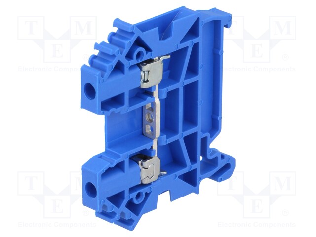 LIITIN: KISKO-0,5÷4MM2 - NAVAT: 1 - PURISTIMET: 2 - SININEN - TS35 - 1KV - Kiskoliittimet - ZUG-2.5-BU - 1