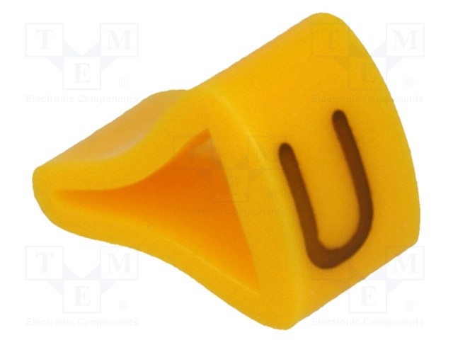 MERKIT - MERKINTÄ: U - 3÷6,5MM - H: 9MM - A: 7MM - -30÷100°C - L: 5MM - 250KPL - Kaapeleiden merkintä - MZ-2U - 1