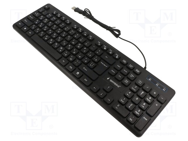 NÄPPÄIMISTÖ - MUSTA - USB A - JOHTO-RU LAYOUT - 1,4M - Tietokoneen oheislaitteet - KB-MCH-04-RU - 1