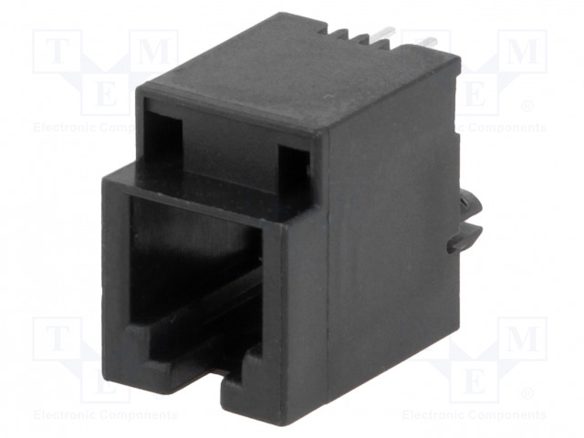 LIITIN: RJ9 - PISTORASIA - PIN: 4 - PORTAALLA - KULLATTU - 4P4C - THT - RJ liittimet - RJ9PU - 1