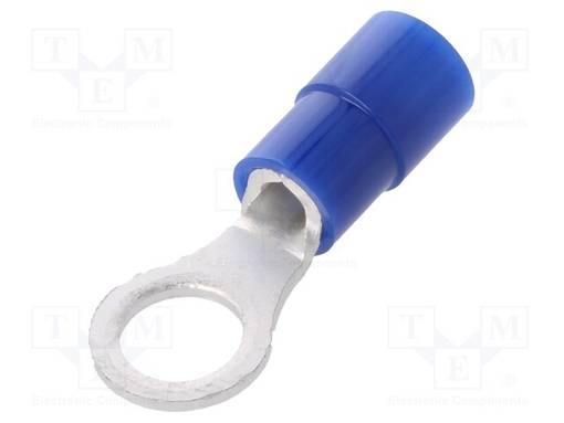 RENGASLIITIN - M5 - Ø: 5,3MM - 1,04÷2,63MM2 - PURISTETTAVA - Eristetyt liittimet - TMEX2-5M-BLU - 1
