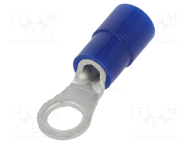 RENGASLIITIN - M4 - Ø: 4,3MM - 1,04÷2,63MM2 - PURISTETTAVA - Eristetyt liittimet - TMEX2-4S-BLU - 1