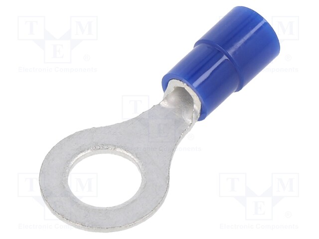 RENGASLIITIN - M6 - Ø: 6,4MM - 1,04÷2,63MM2 - PURISTETTAVA - Eristetyt liittimet - TMEX2-6-BLU - 1