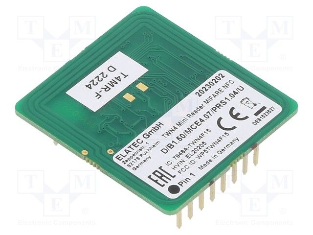 RFID-LUKIJA - 3,15÷5,5V - SERIAL,USB - ANTENNI - MITTA-ALUE: 70MM - RFID-moduulit ja -lukijat - T4MR-F-U - 1