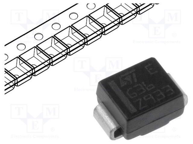 SCHOTTKY TASASUUNTAUSDIODI - SMB - SMD - 60V - 3A - RULLA,TEIPPI - Diodit - STPS3L60U - 1