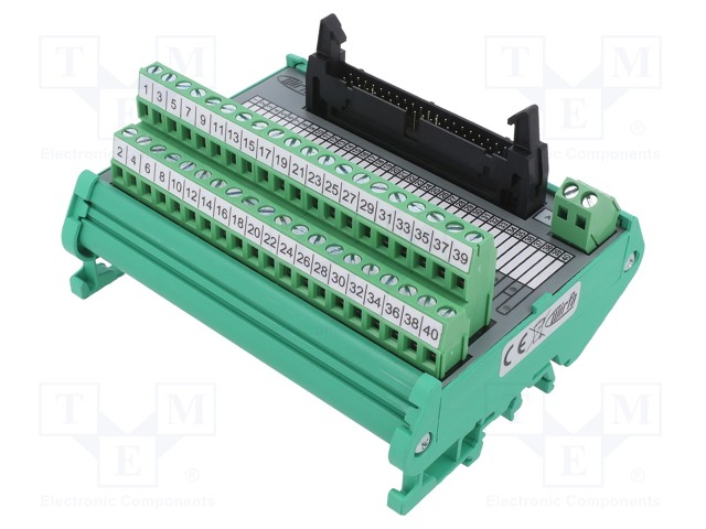 SIIRTO - W: 110MM - D: 70,6MM - H: 92,6MM - UTOIMINTA: 24V - 0,25÷2,5MM2 - Teollisuusverkot - IS2-IDC-S-40-LED-U - 1