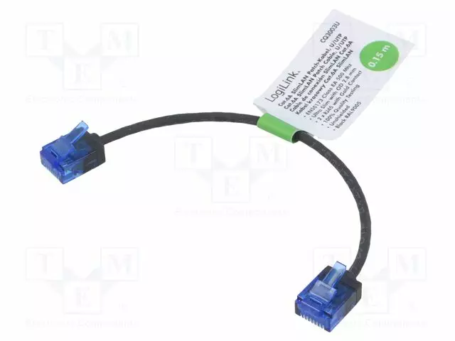 PATCH KAAPELI - U/UTP - CAT 6A - RJ45-PISTOKE,MOLEMMIN PUOLIN - LANKA - RJ45 Ethernet kaapelit - CQ3003U - 1