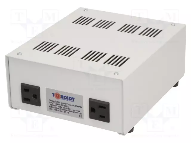 AUTOMAATTIMUUNTAJA - 230VAC - TEHO: 1500VA - UTOISIO.1: 115V - Virtamuuntajat - ATS1500VA-U - 1