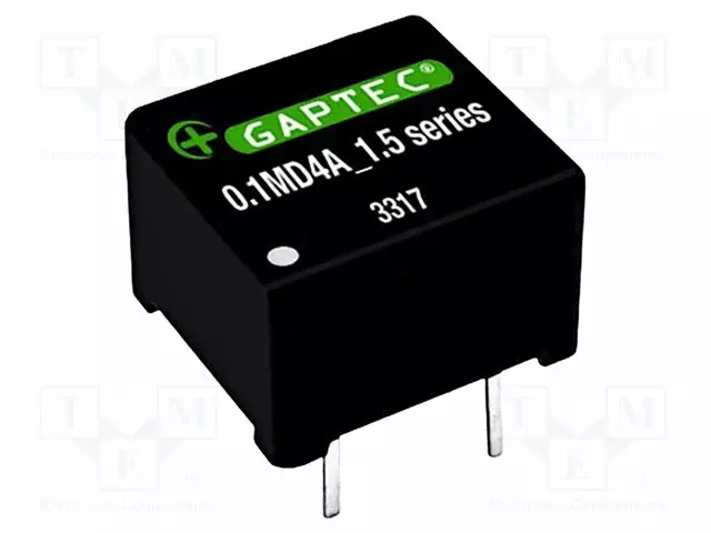 DC/DC MUUNNIN - 100MW - TULOJÄNNITE 3,3VDC - LÄHTÖJÄNNITE 5VDC - ILÄH: 20MA - THT - DC/DC muuntimet - 0.1MD4A-0305S1.5U - 1