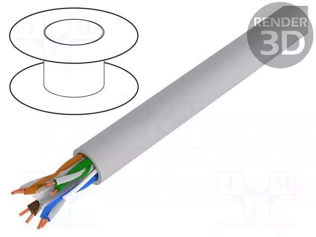 JOHTO - U/UTP - 6 - RAUTACU - ERISTYS: LSZH - HARMAA - ATK-kaapelit - CQ2100U - 1