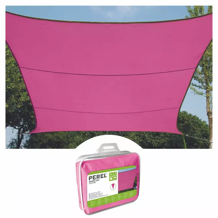 SHADE SAIL - SQUARE - 3.6 x 3.6 m - COLOUR: FUCHSIA - Piha ja terassikalusteet - GSS4360FU - 1