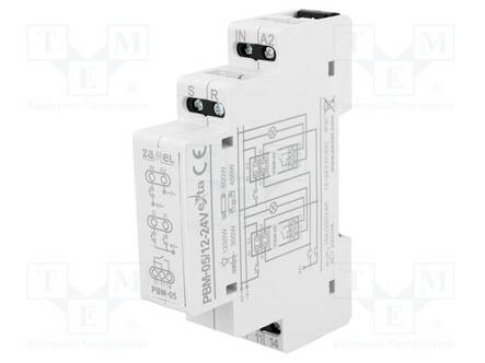 RELE: ASENNUS-BISTABIILI,PULSSI-NO - UKYTK: MAX.250VAC - PBM - Asennusreleet - PBM-0512-24V - 1