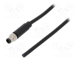LIITIN: M8 - UROS - PIN: 3 - 3A - 60V - IP65,IP67 - SUORA - PISTOKE - 1M - M8 liittimet - SM8-CVT-A3M-2A010V - 1