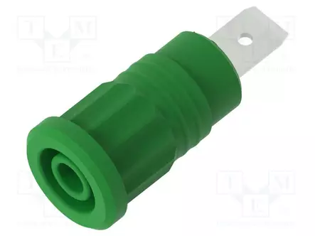LABORATORY CONNECTOR: 4MM BANANA - SOCKET - 1KV - 36A - VIHREÄ - Banaanijatkoliittimet - PJP3286-V - 2