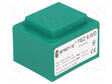 MUUNTAJA - 6VA - 230VAC - 9V - 9V - 333,3MA - 333,3MA - PCB - IP00 - Piirilevymuuntajat - TEZ6D9-9V - 1