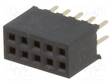 PIIKKIRIMALIITIN - N LIITINAARAS - PIN: 10 - THT - SUORA - 1A - 1,27MM - 2X5 - Piikkirimaliittimet - DS1065-03-2X5S8BV - 1